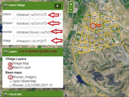 Bhunaksha Telangana Cadastral Map Land Records With Survey Numbers ...