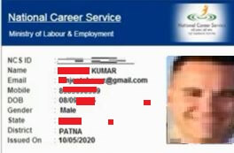 ncs job fair id card