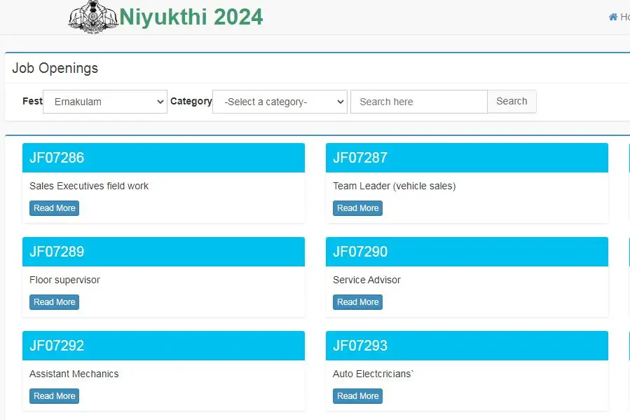 Kerala Job Fest 2024 Niyukthi Job Fest Online Form