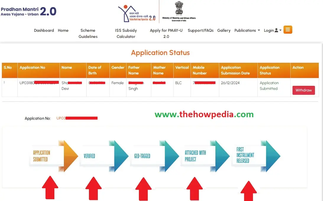 PMAY 2.0 Login PMAY Status Check Applicant Login by Aadhaar 