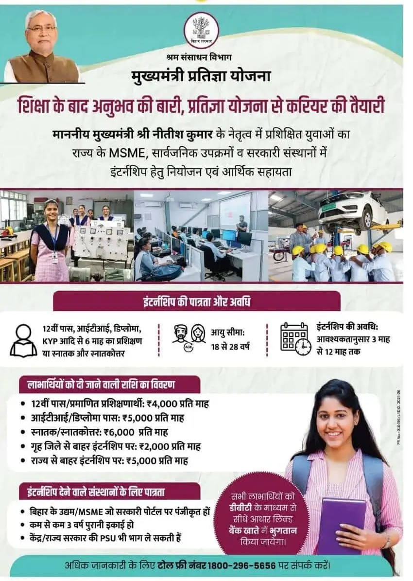 Mukhyamantri Pratigya Yojana Form Apply Online 2025 BMPY CM Pratigya Yojana Bihar Form  