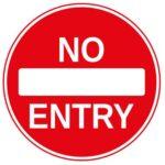 No Entry Form