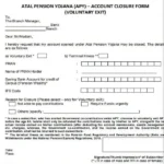 Atal Pension Yojana Closure Form Pdf Apy Closure Form Pdf Download Atal Pension Yojana Voluntary Exit Form